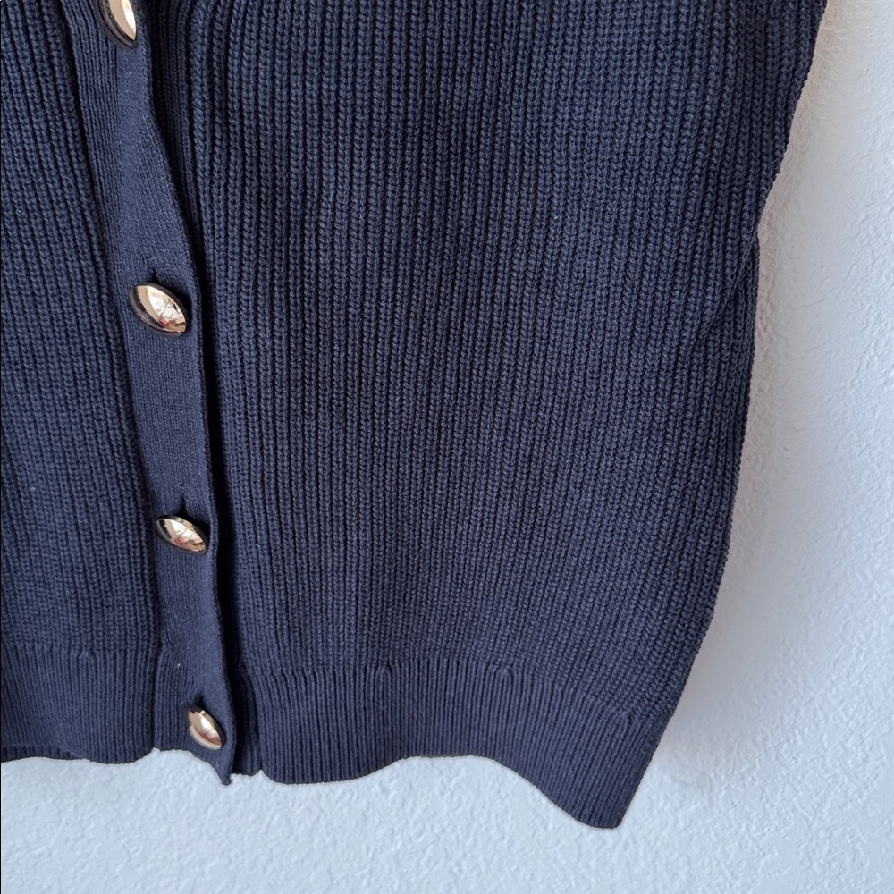 Commense Navy Knit Sweater Vest - Picture 4 of 7
